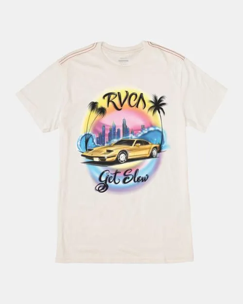 Rvca Get Slow TShirt Antique White Men Short Sleeves