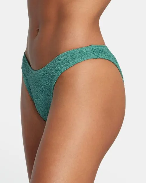 Rvca Grooves French Bikini Bottoms Dusky Green Women Bikini Bottoms