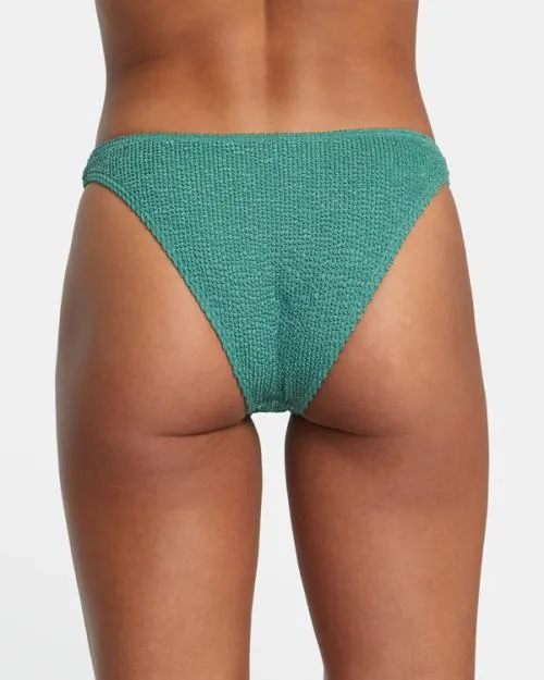 Rvca Grooves French Bikini Bottoms Dusky Green Women Bikini Bottoms