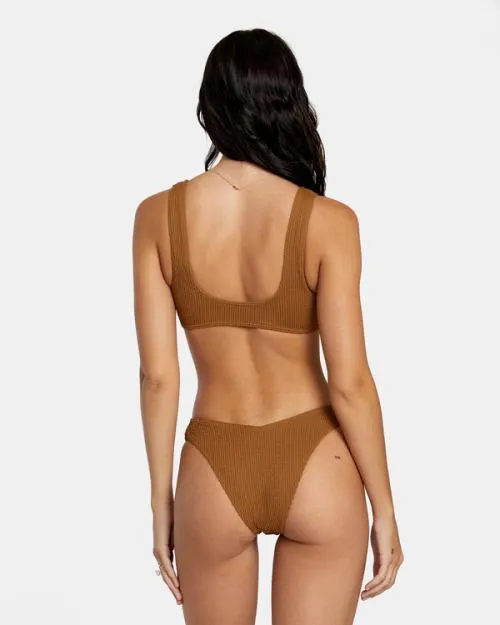 Rvca Grooves Texture Bralette Bikini Top Sienna Women Bikini Tops