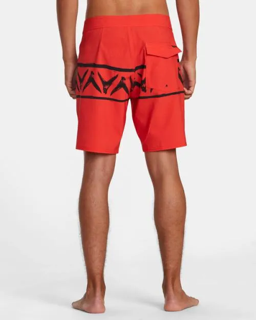Rvca Hawaii Legend And Mana Boardshorts 18034 Red Men Boardshorts
