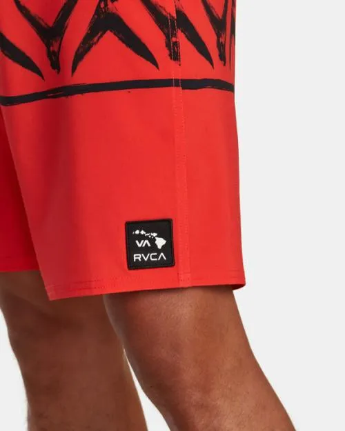 Rvca Hawaii Legend And Mana Boardshorts 18034 Red Men Boardshorts
