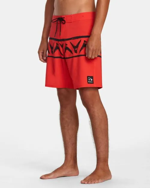 Rvca Hawaii Legend And Mana Boardshorts 18034 Red Men Boardshorts