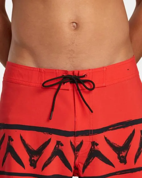 Rvca Hawaii Legend And Mana Boardshorts 18034 Red Men Boardshorts