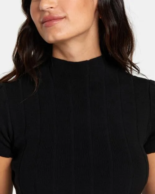 Rvca Jones Sweater Dress Black Women Dresses and Rompers