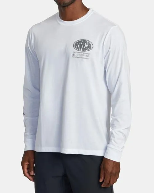 Rvca Laminate Long Sleeve TShirt White SportMen Tees and Tanks