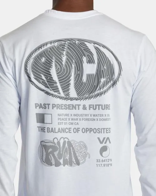 Rvca Laminate Long Sleeve TShirt White SportMen Tees and Tanks