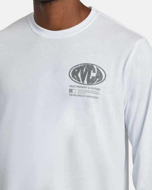 Rvca Laminate Long Sleeve TShirt White SportMen Tees and Tanks