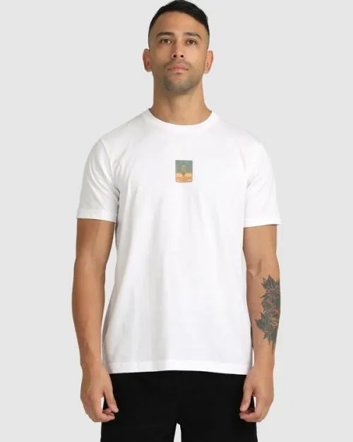 Rvca LAND X SEA SS TEE White Men Tees and Tanks Rvca LAND X SEA SS TEE White Men Tees and Tanks