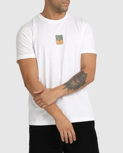 Rvca LAND X SEA SS TEE White Men Tees and Tanks Rvca LAND X SEA SS TEE White Men Tees and Tanks