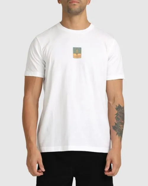 Rvca LAND X SEA SS TEE White Men Tees and Tanks Rvca LAND X SEA SS TEE White Men Tees and Tanks