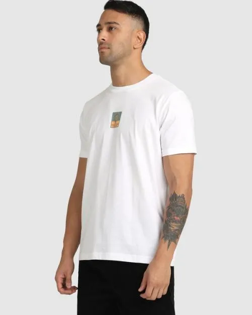 Rvca LAND X SEA SS TEE White Men Tees and Tanks Rvca LAND X SEA SS TEE White Men Tees and Tanks