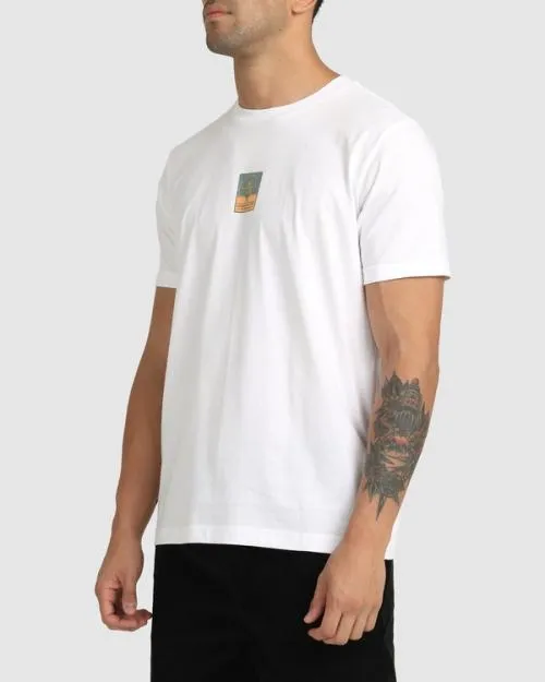 Rvca LAND X SEA SS TEE White Men Tees and Tanks Rvca LAND X SEA SS TEE White Men Tees and Tanks