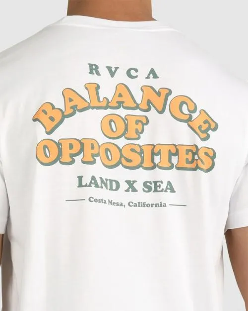 Rvca LAND X SEA SS TEE White Men Tees and Tanks Rvca LAND X SEA SS TEE White Men Tees and Tanks
