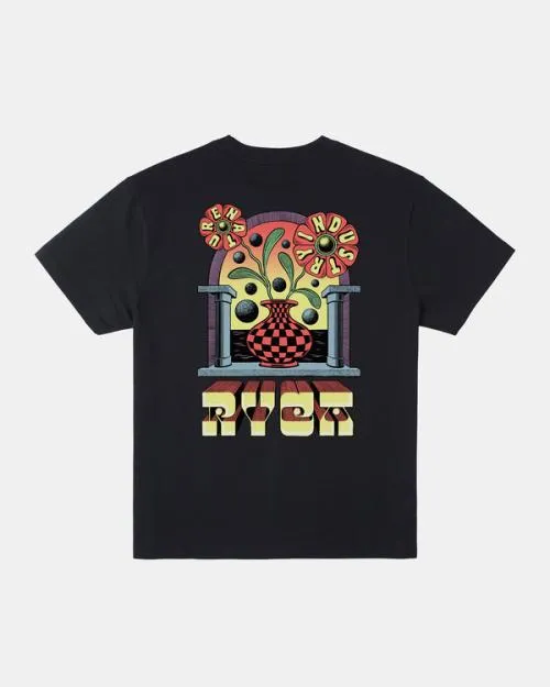Rvca Martin Ander Portal Tee Black Men Short Sleeves