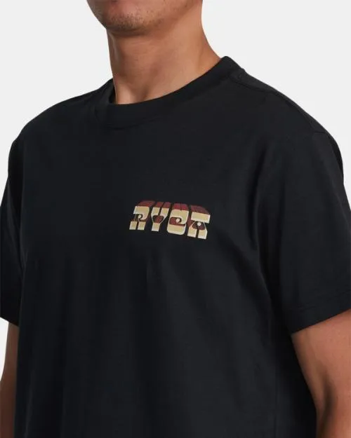 Rvca Martin Ander Portal Tee Black Men Short Sleeves