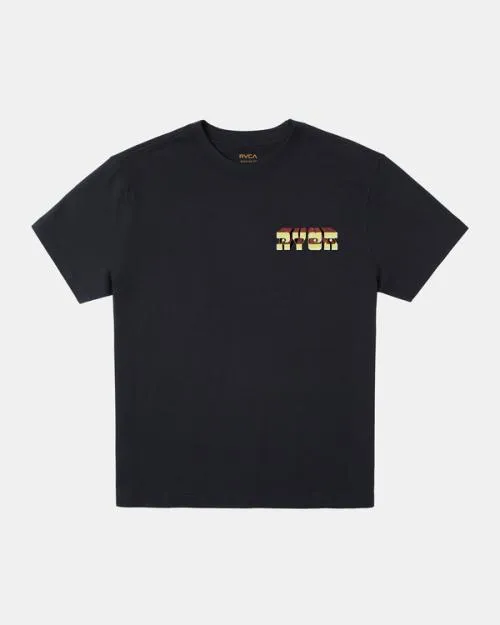 Rvca Martin Ander Portal Tee Black Men Short Sleeves