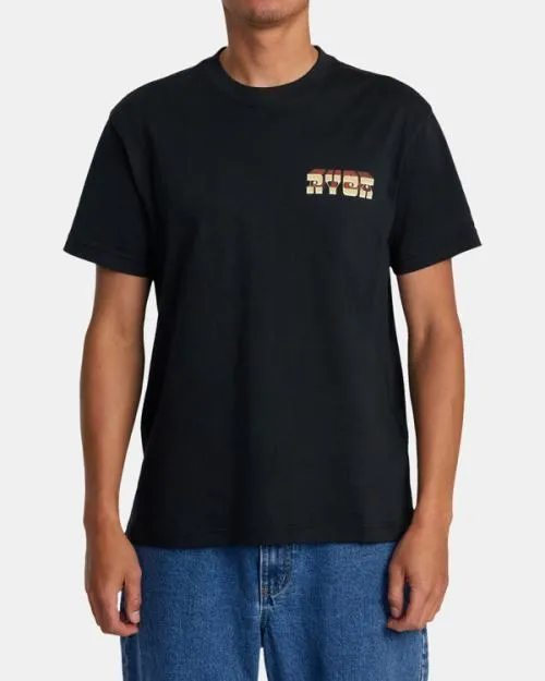 Rvca Martin Ander Portal Tee Black Men Short Sleeves