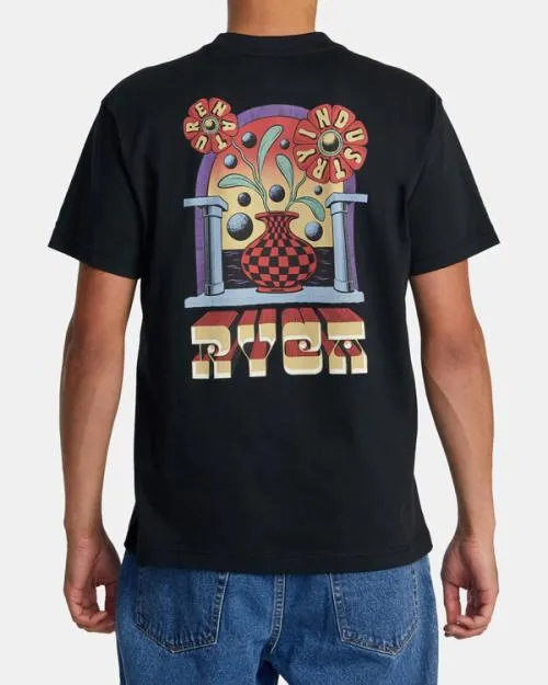 Rvca Martin Ander Portal Tee Black Men Short Sleeves
