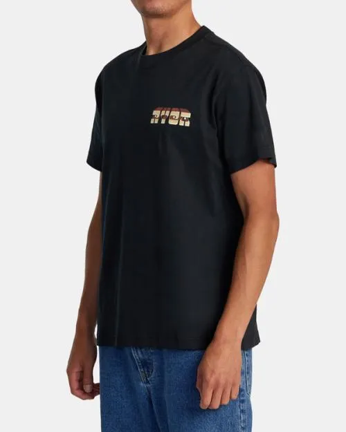 Rvca Martin Ander Portal Tee Black Men Short Sleeves