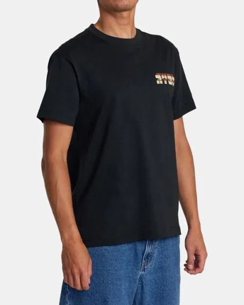 Rvca Martin Ander Portal Tee Black Men Short Sleeves