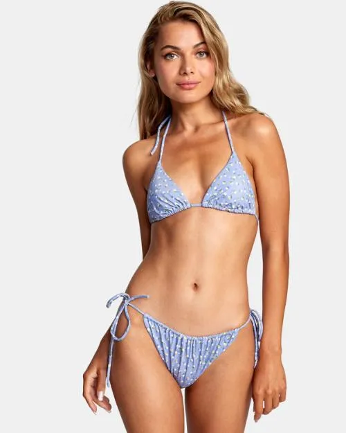Rvca Mille MidRise Bikini Bottoms Grey Purple Women Bikini Bottoms