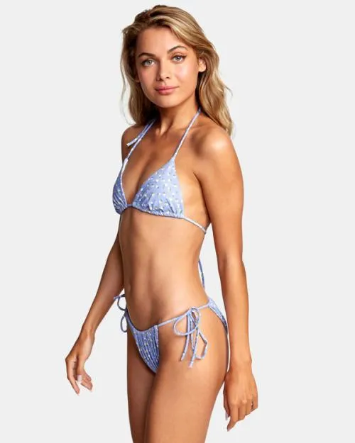 Rvca Mille MidRise Bikini Bottoms Grey Purple Women Bikini Bottoms