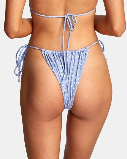 Rvca Mille MidRise Bikini Bottoms Grey Purple Women Bikini Bottoms