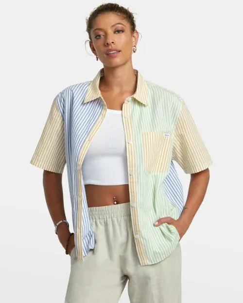 Rvca Nauti Shirt Short Sleeve Shirt Multi Women Tops