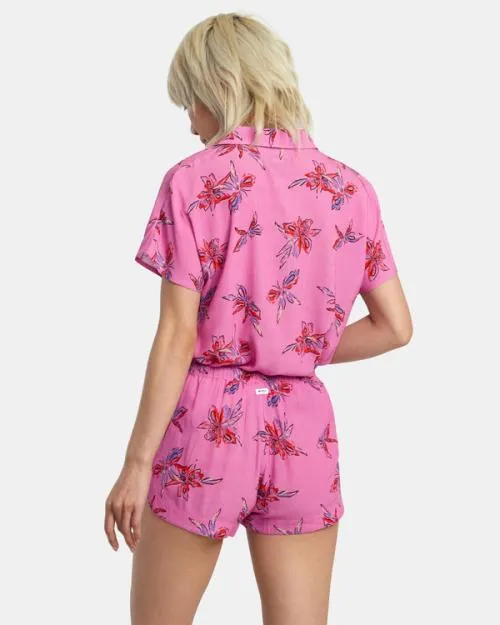 Rvca New Yume Eco Viscose Shorts Cyclamen Women Shorts and Skirts