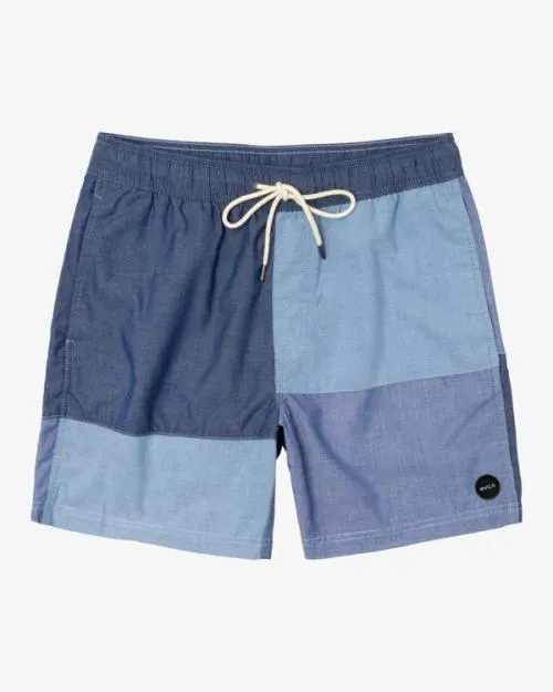 Rvca Patchwork Elastic 17034 Elastic Shorts Blue Men Shorts and Hybrids