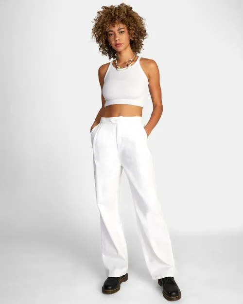 Rvca Pepa Woven Pants Whisper White Women Pants