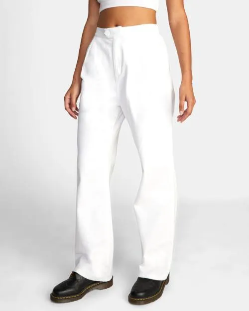 Rvca Pepa Woven Pants Whisper White Women Pants