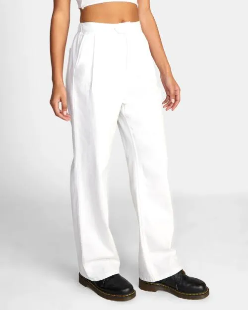 Rvca Pepa Woven Pants Whisper White Women Pants