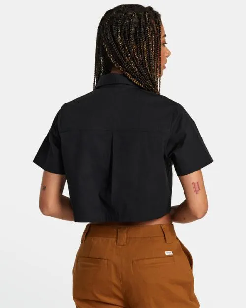 Rvca Recession Long Sleeve Shirt Rvca Black Women Tops