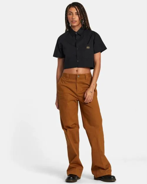 Rvca Recession Long Sleeve Shirt Rvca Black Women Tops