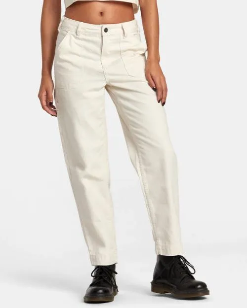 Rvca Recession Workwear Pant Latte Women Pants
