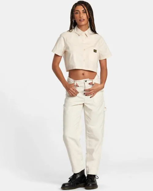Rvca Recession Workwear Pant Latte Women Pants