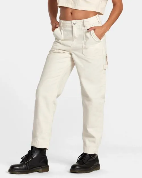 Rvca Recession Workwear Pant Latte Women Pants