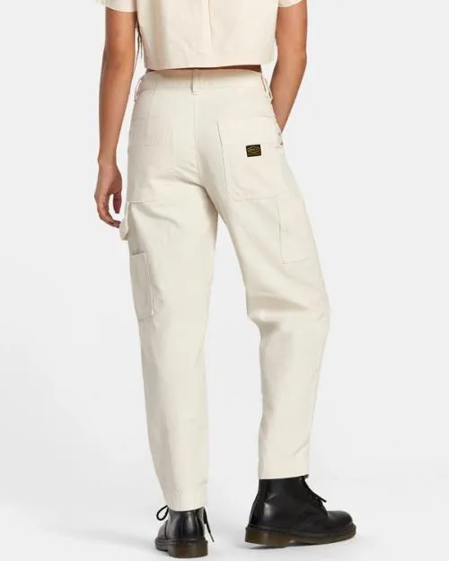 Rvca Recession Workwear Pant Latte Women Pants