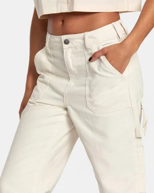 Rvca Recession Workwear Pant Latte Women Pants