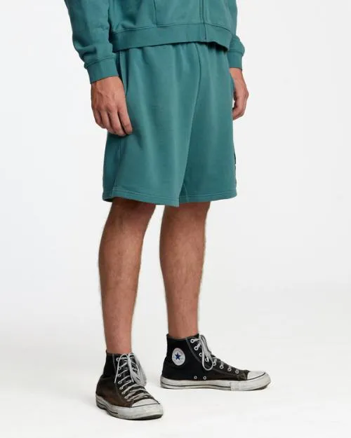 Rvca Rose Machado Baggy Oversized Sweat Shorts Teal WomenMen Shorts and Skirts