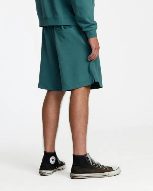 Rvca Rose Machado Baggy Oversized Sweat Shorts Teal WomenMen Shorts and Skirts