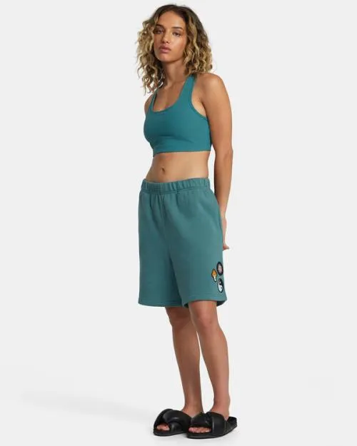 Rvca Rose Machado Sports Bra Teal SportWomen Tops