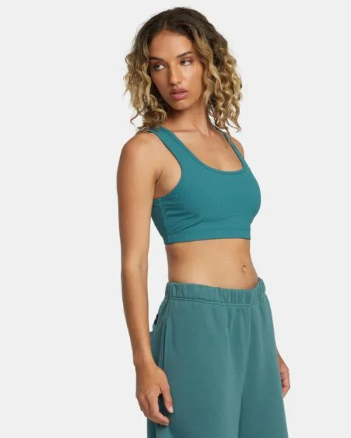 Rvca Rose Machado Sports Bra Teal SportWomen Tops