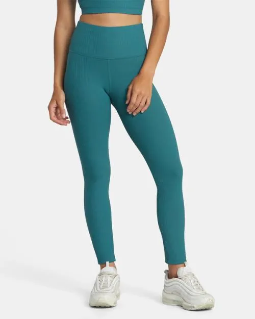 Rvca Rose Machado Technical High Waist Leggings Teal SportWomen Pants