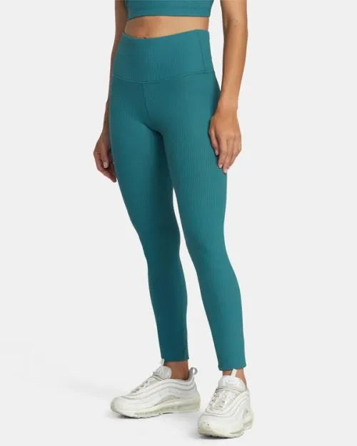 Rvca Rose Machado Technical High Waist Leggings Teal SportWomen Pants