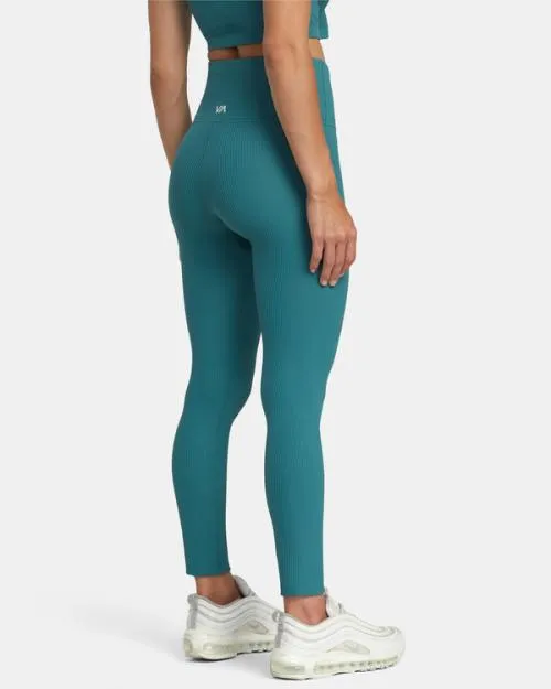 Rvca Rose Machado Technical High Waist Leggings Teal SportWomen Pants