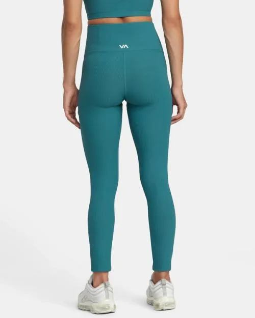 Rvca Rose Machado Technical High Waist Leggings Teal SportWomen Pants
