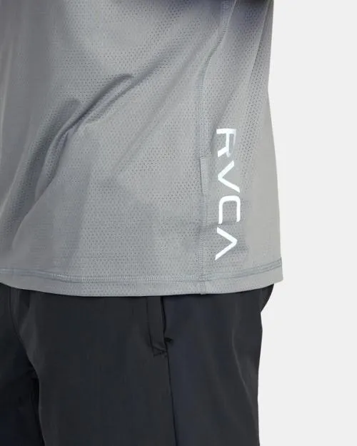 Rvca Runner Technical Short Sleeve Top Stone SportMen Short Sleeves